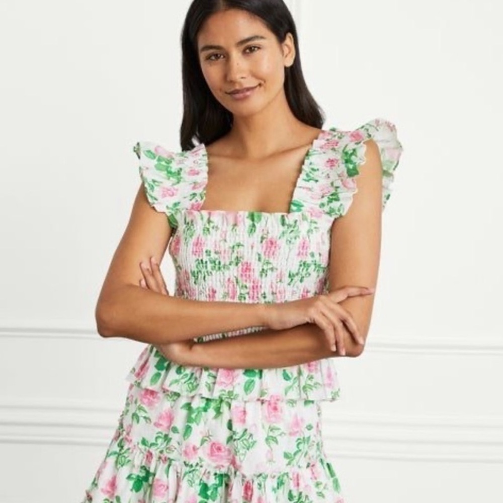 Floral HillHouse Smock Top
